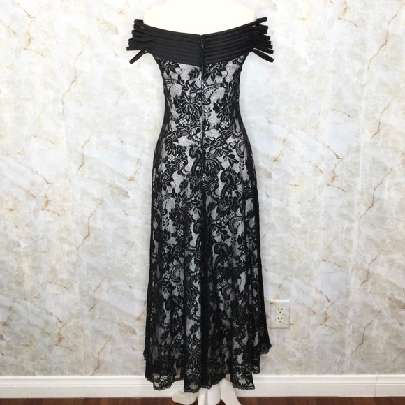 TADASHI Cocktail Evening Dress Black Lace … - Picture 2 of 7